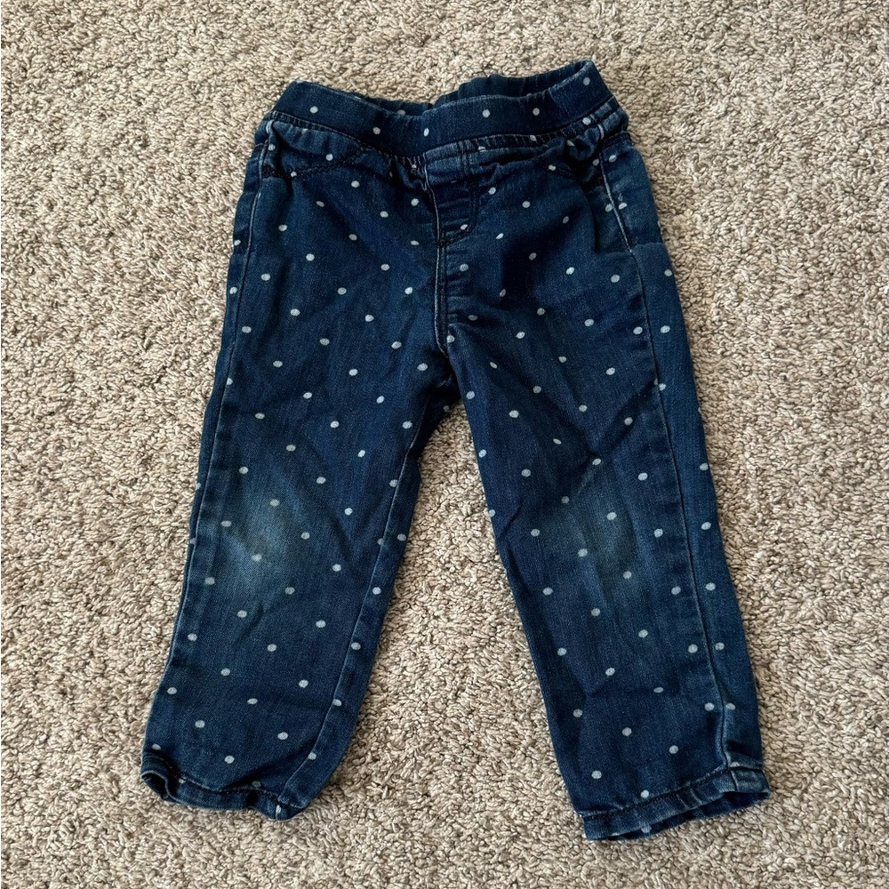 Joe fresh baby girls toddler girls polka dot pants size 12-18 months